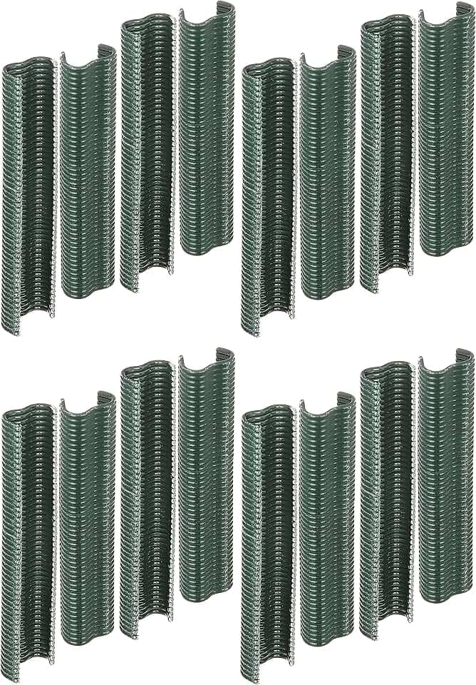 Alberts 531195 Drahtklammer, zinkphosphatiert, grün kunststoffbeschichtet, Breite 22 mm, 800er Set