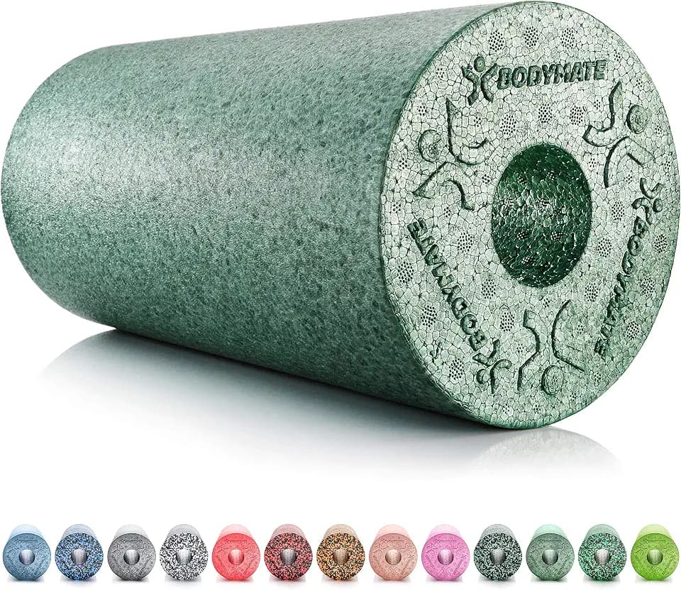 BODYMATE Faszienrolle Standard Mittel-Hart Länge 30 cm Durchmesser 15 cm mit Gratis E-Book - Professionelle Faszienroller in verschiedenen Farben und Größen