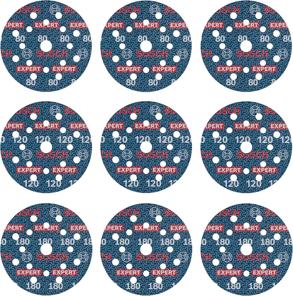 Bosch E O780 Foil Sanding Set, 125 mm, G80 (3x), G120 (3x), G180 (3x), 9pcs