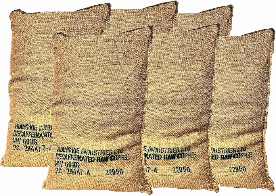 Jutesack Gross für Pflanzen Kaffee-Recycling - Packung mit 6 Einheiten von 70X100 60K xxl – Gwinterschutz - Kartoffelsack - Sandsäcke