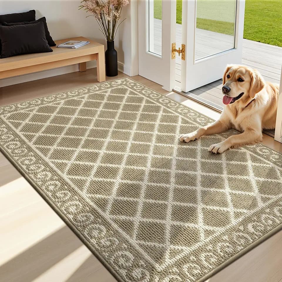 HEBE Door Mat Indoor Entrance 32"x48", Non Slip Welcome Mat for Front Door