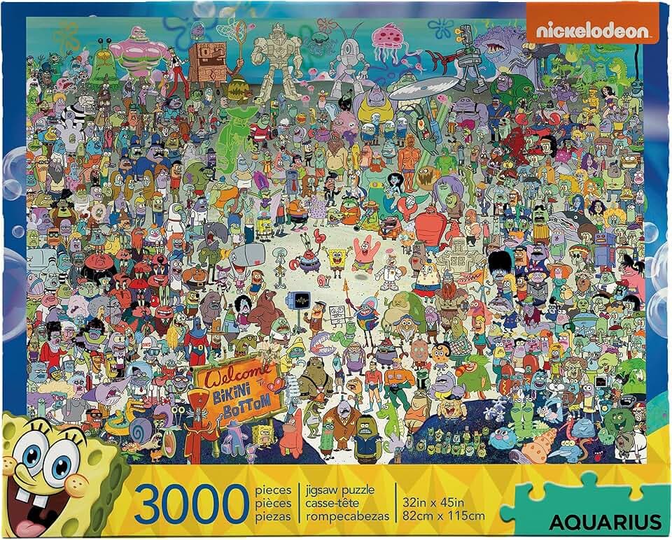 AQUARIUS Spongebob Squarepants Bikini Bottom 3000 Piece Jigsaw Puzzle