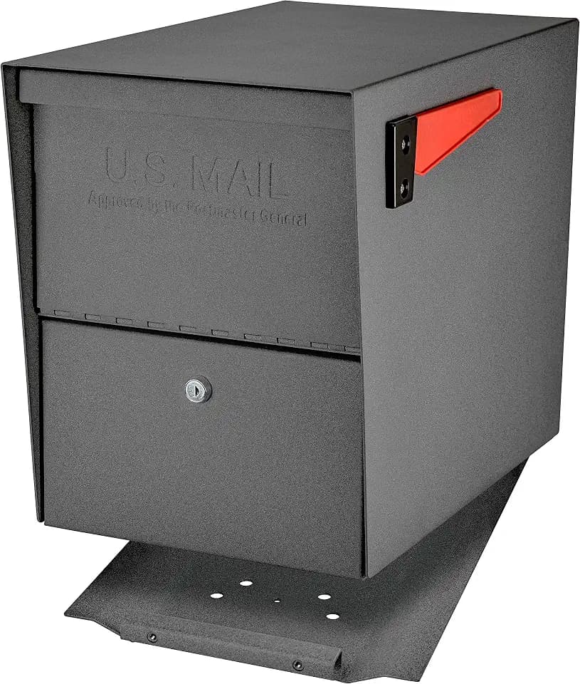 Mail Boss Package Master Locking Post Mount Package Mailbox, USPS Approved