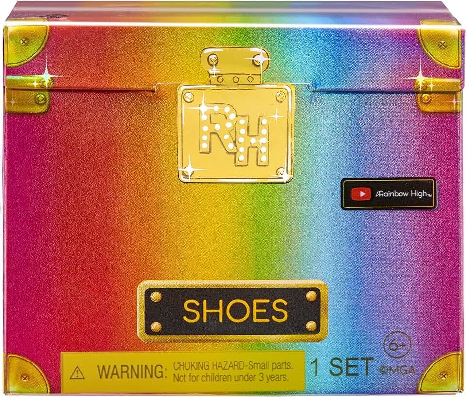 Rainbow High Mini Accessories Studio Schuhe - High-End Mystery Surprise Fashion Accessoires - Mix & Match Fun für Modepuppen - Für Kinder und Sammler ab 6 Jahren, zufälliges Modell