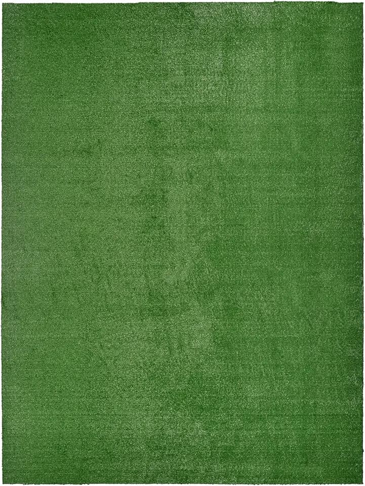 Garland Rug Artificial Grass 12 Ft. X 18 Ft. Large Indoor/Outdoor Area Rug Green -Lush Green, Durable, and Low-Maintenance for Patios, Lawns, and More