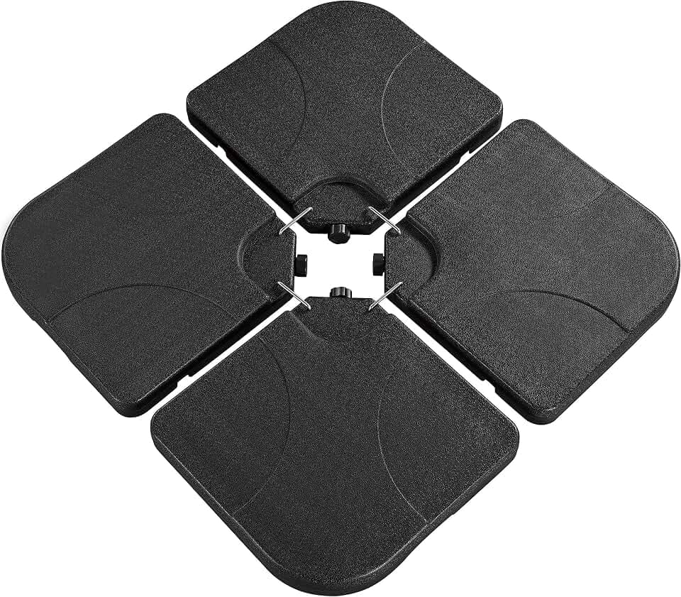 Yaheetech 4 quadratische Beschwerungsplatten für Sonnenschirme, 50 × 50 × 7,5 cm