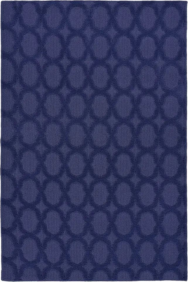 Garland Rug Garden Trellis 4 ft. x 6 ft. Indoor/Outdoor Area Rug Outdoor Waterproof Rug for Patio, Camping Rugs, RV, Porch, Deck, Camper, Balcony, Backyard for High-Traffic Areas, Navy Blue