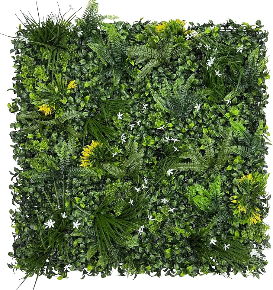 Artificial Grass Wall Boxwood Panels: 20"x20"(8P) UV Resistant