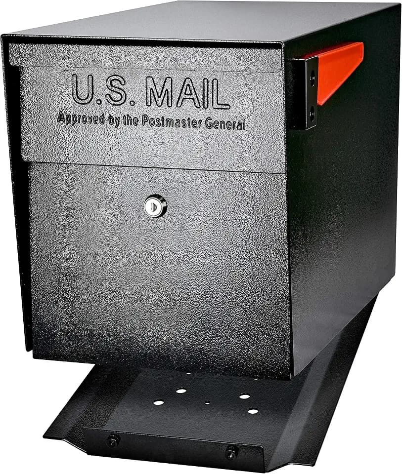 Mail Boss Large Capacity Locking Curbside Post Mount Mailbox, USPS Approved