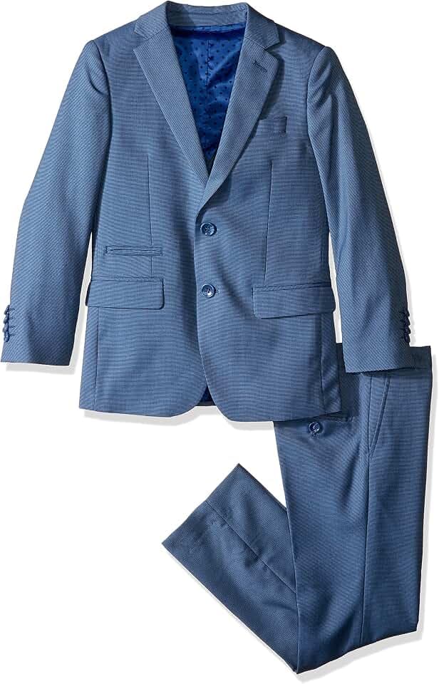 Isaac Mizrahi Boys' 3 Piece Two Button Birdseye Suit Set