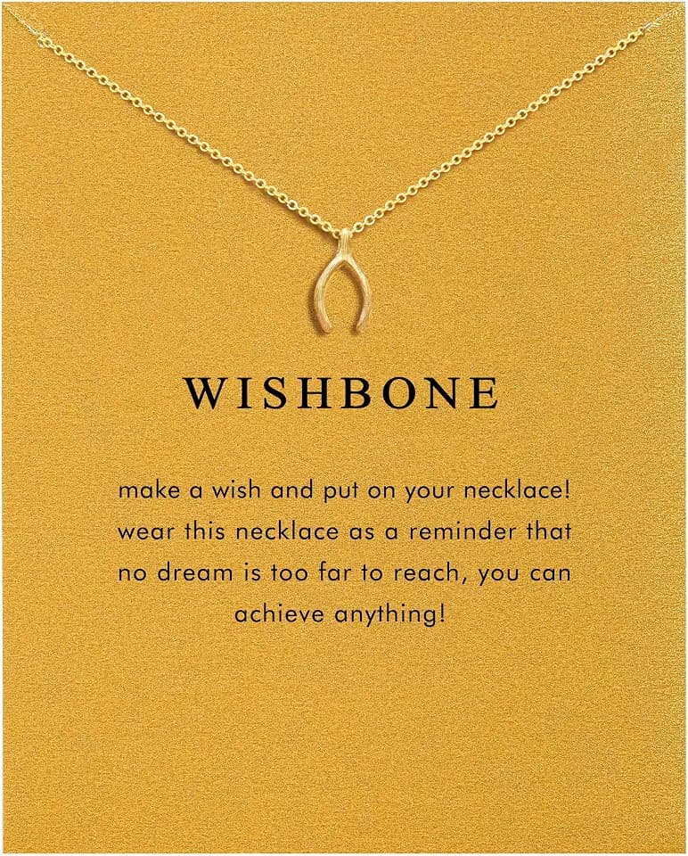 14K Gold Plated Pendant Necklace for Women, Dainty Charm Good Luck Gifts