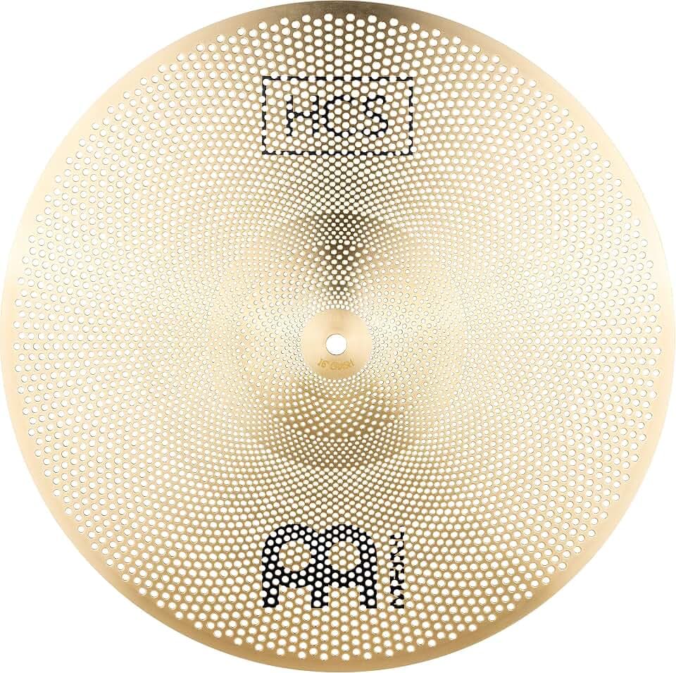 Meinl Cymbals Practice HCS Crash – 16 Zoll (Video) Schlagzeug Becken (40,64cm) mit geringer Lautstärke – Messing – traditionelles Finish (P-HCS16C)