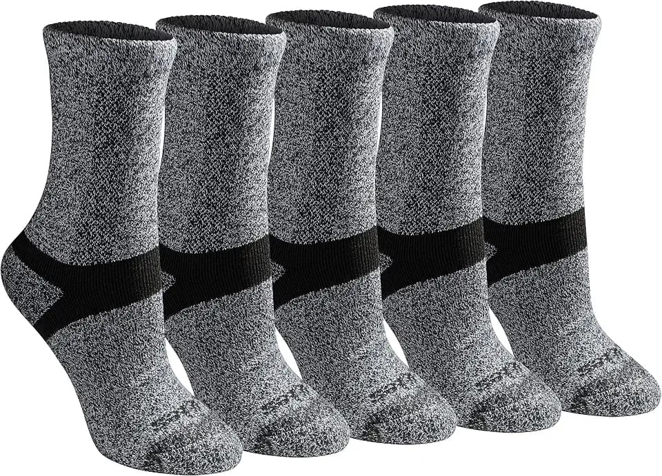 Dickies Women's Max Cushion Non-binding Crew Socks, (5 Pairs)