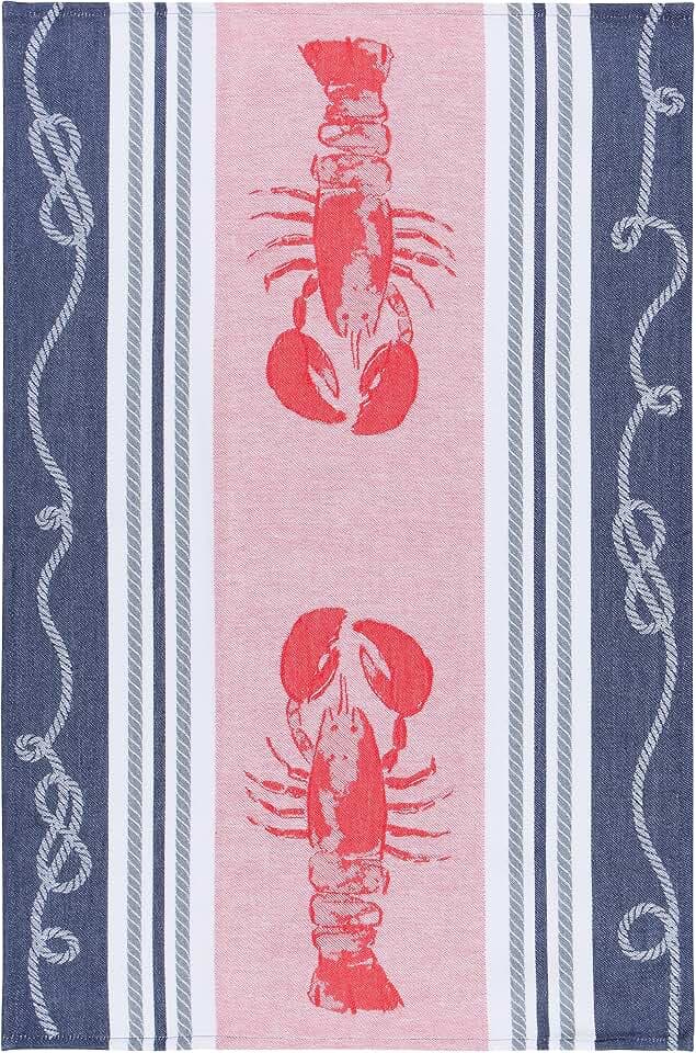 Now Designs Kitchen Jacquard Dishtowels, Lobster