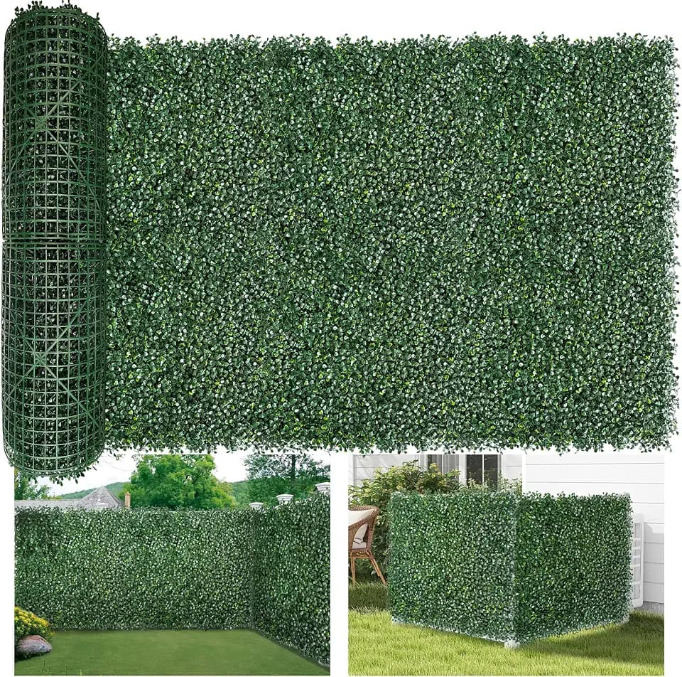 Naaquqrtl Artificial Boxwood Grass Wall Roll, 40"x120" 1P (33.4 sqft)