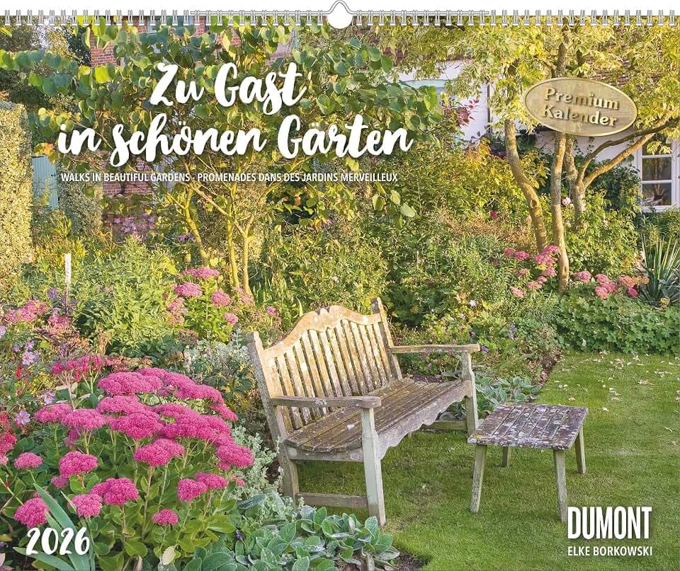 DUMONT - Zu Gast in schönen Gärten 2026 – Garten-Kalender Querformat 52 x 43 cm – Fotografien von Elke Borkowski für Gartenliebhaber: WALKS IN ... · PROMENADES DANS DES JARDINS MERVEILLEUX