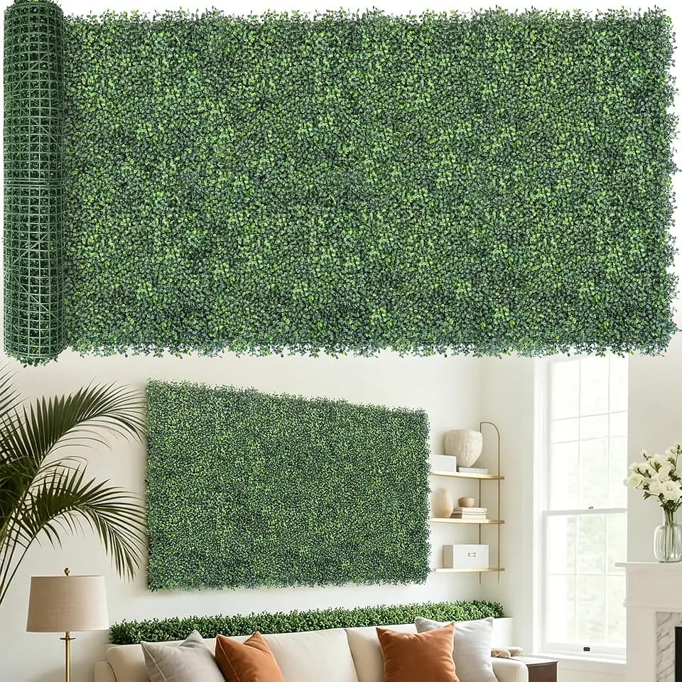 ODTORY Artificial Ivy Privacy Screen Fence Panel, Gradient Green 40X120 in