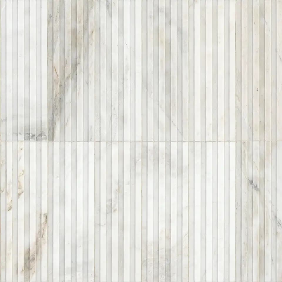 MSI Arabescato Venato 4 in. x 12 in. Honed Marble Slat Wall Tile