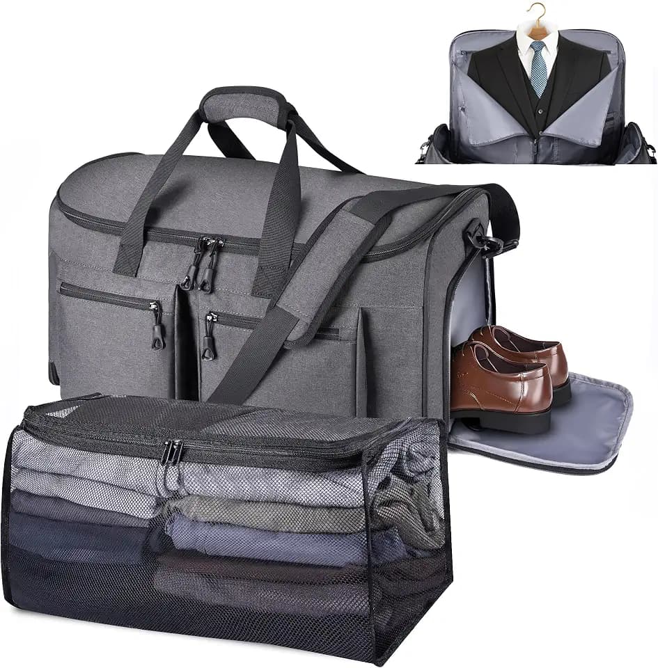 HILOMON 2 in 1 Garment Duffle Bags for Travel Mens Carry-on Duffel Bag