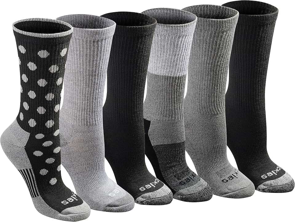 Dickies Women's Dri-Tech Fashion Moisture Control Crew Socks (6, 12 Pairs)