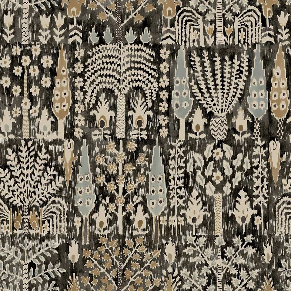 RoomMates Black Persian Ikat Peel and Stick Wallpaper