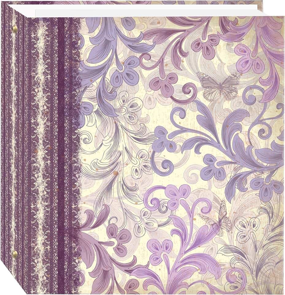 Pioneer Photo Albums TR-100D/WR Magnetic 3-Ring Photo Album 100 Page, Wine Renaissance Design