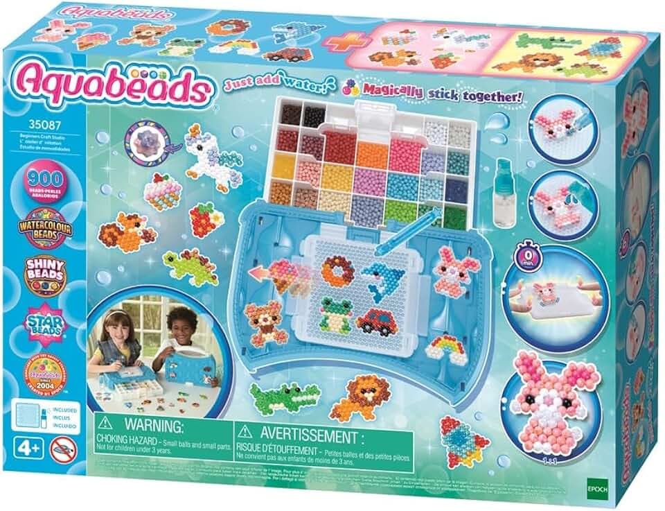 Aquabeads 35087 Craft Studio Starter Set – Water Bead Craft Set in a Carry Case for Children from 4 Years Old, Child-Safe, No Ironing or Gluing Required
