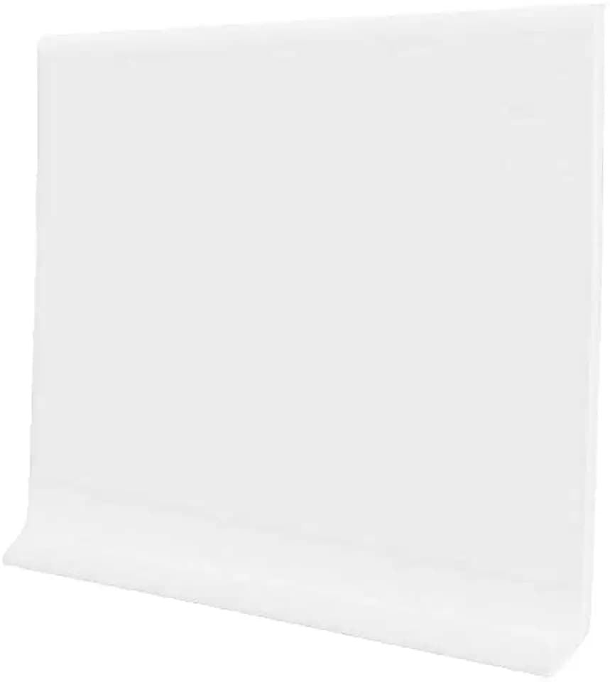 PRO FLEX White Vinyl Wall Base 4 in X 20 ft - Strong Peel and Stick Adhesive Baseboard Trim - Scratch Resistant, Flexible Baseboard Molding Trim with Toe - Self Adhesive Molding, Easy Install