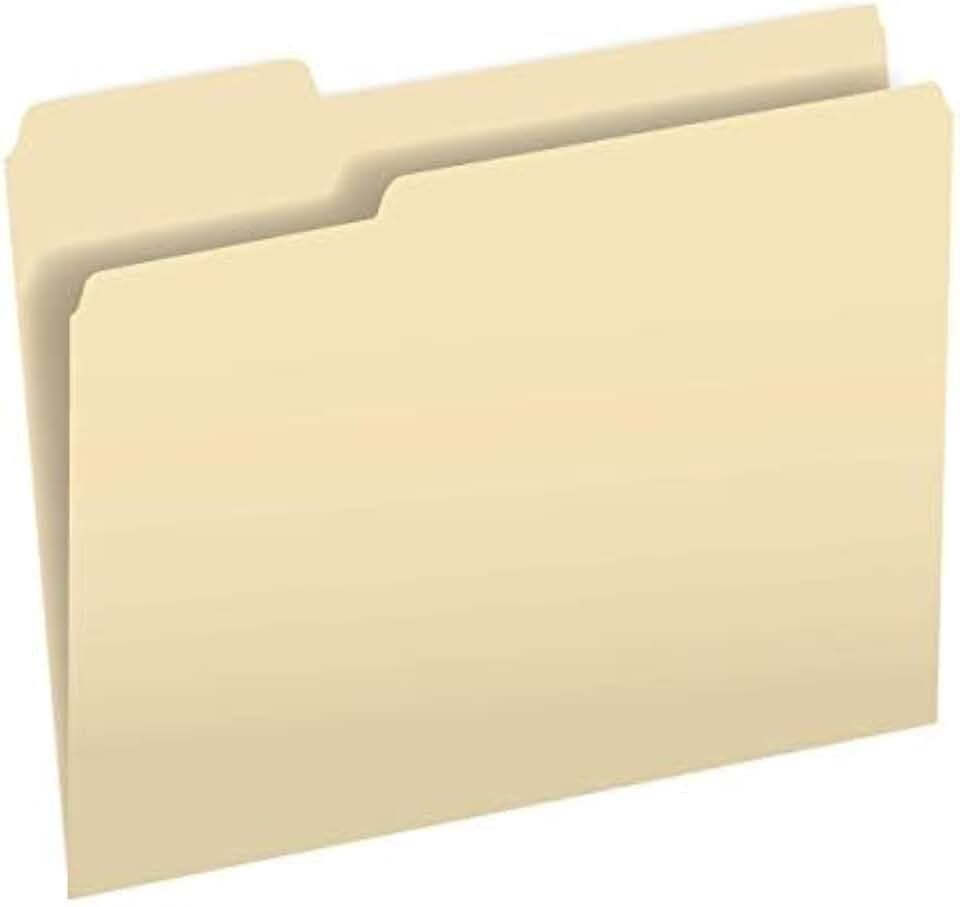 The File King 1/3 Cut File Folders Letter Size - 100 Pack | Manilla Folders 8.5 x 11 | Assorted 3 Tabs | Heavy Duty 11-Point Fiber | Made in USA | Undercut Front Style | Easy Labeling & Organization