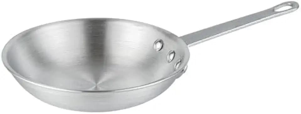 Restaurantware-Met Lux 7 Inch Fry Pans, Set Of 6 Durable Frying Pans - Satin Finish, Triple-Riveted, Silver Aluminum Cooking Skillets, For Searing, Sautéing, And Browning Food