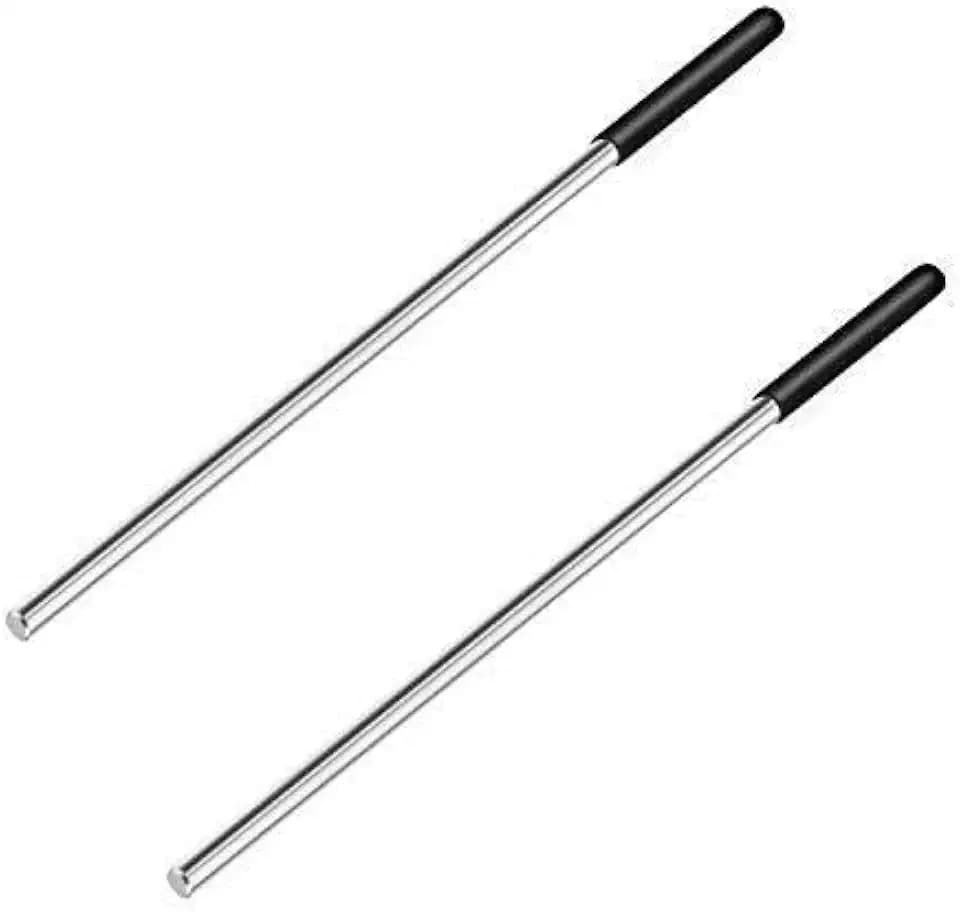 Winding Rods for Garage Door Torsion Springs, 0.5" Diameter, 18" Length; Steel/Zinc Plated, Rubber Handle