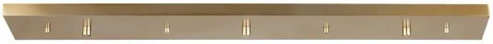 Generation Lighting 7449603-848 Accessory - 36 Inch 3 Port Linear Canopy, Satin Brass Finish, Steel Construction, Damp Rated, Multi-Port Canopy Collection, 1-Light