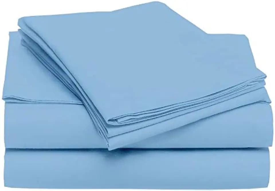 Sleeper Sofa Bed Sheet, 100% Cotton 400 TC (Queen, Sky Blue)