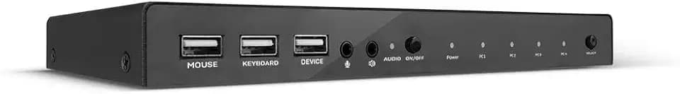 LINDY 32810 4 Port KVM Switch HDMI 4K60, USB 2.0 & Audio