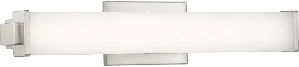 Phase 2.1 LED Collection 24" White Shade Modern Bath Vanity Light Brushed Nickel