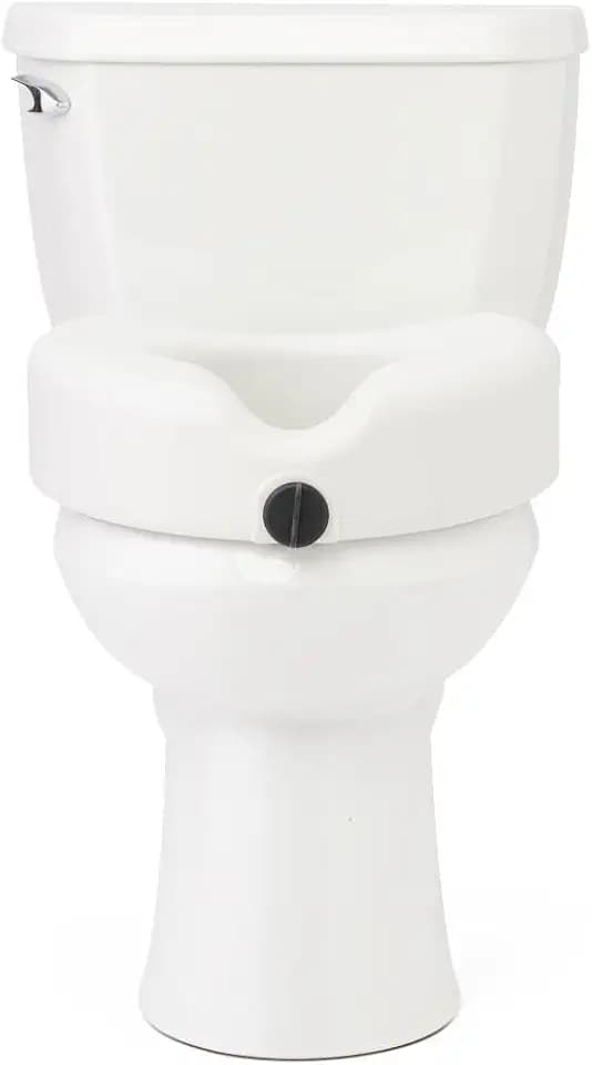 Medline 5" Elevated Toilet Seat Riser, 350 lb Capacity, White