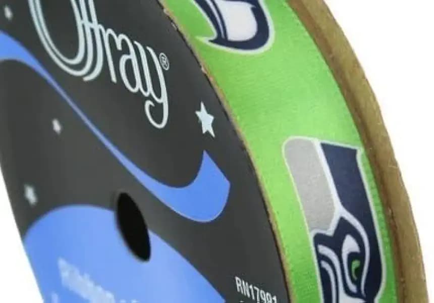 Seatt-le Football Ribbon 5/8" by 9-Foot Polyester Spool