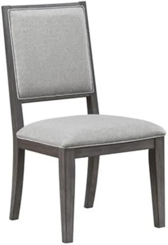 Liberty Furniture Modern Edge Upholstered Side Chair - Contemporary Dining Room Chair - Caffe Brown Wood