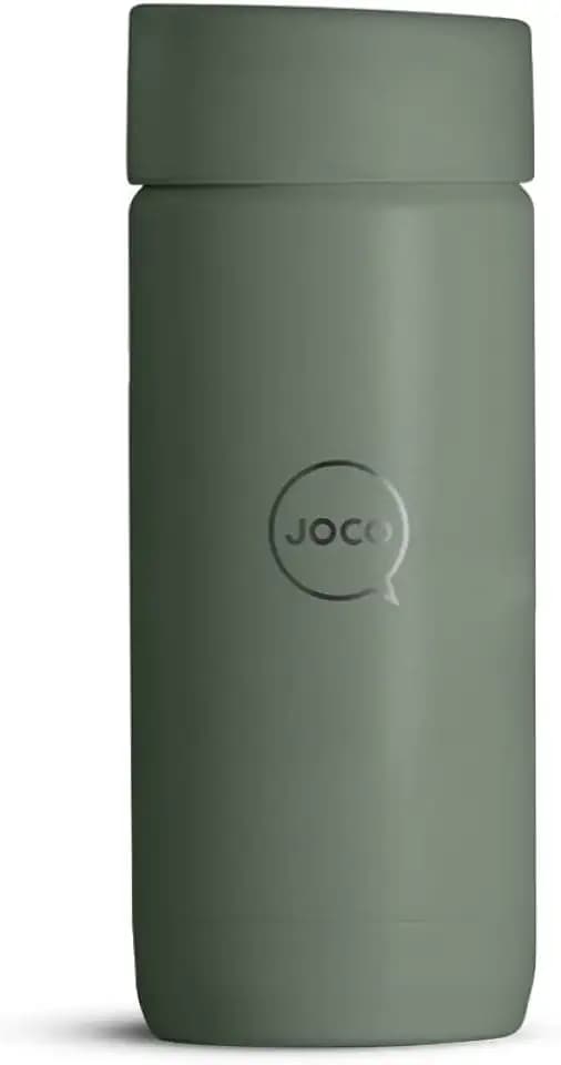 JOCO Cups - 16 oz Insulated Active Flask - Post Consumer Recycled Stainless Steel - Silicone Lid Straw Integration (Desert Sage)