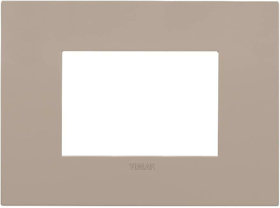 Vimar 19953.32 Arké fit Plate 3 Module, Metall, Taubengrau