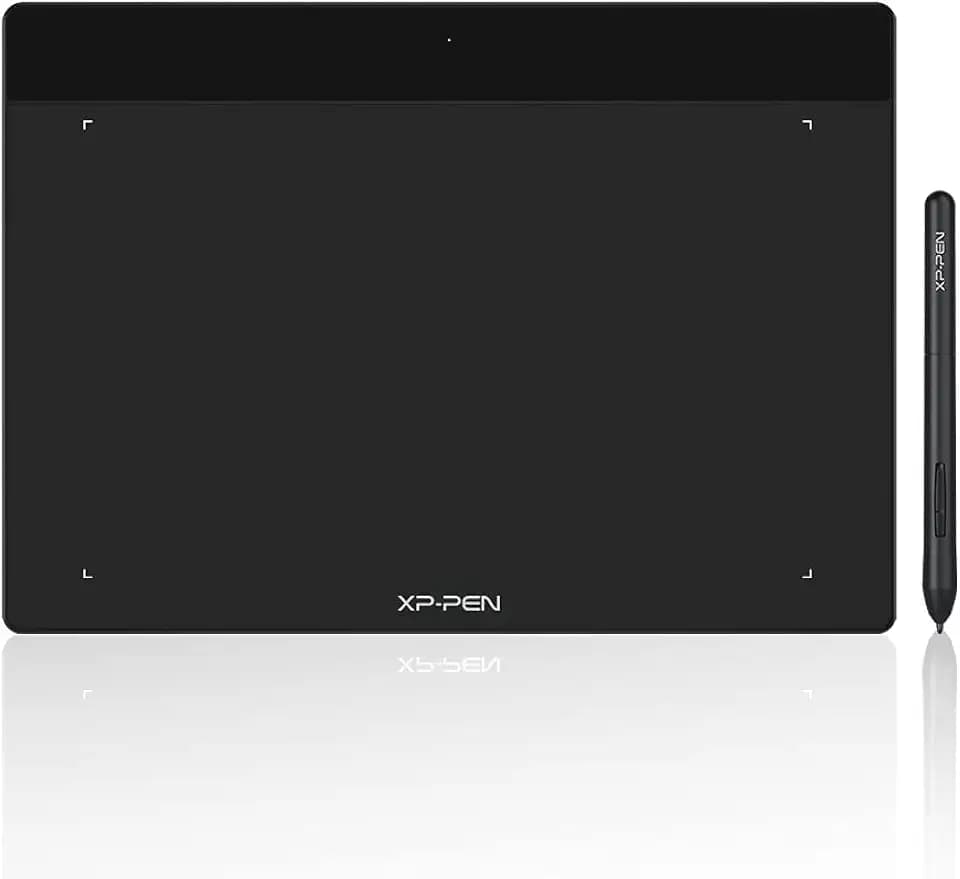 XP-Pen Deco Fun L Grafiktablett, 25,4 x 15,2 cm, mit passivem Eingabestift, 8192 Stufen und 60-Grad-Neigungen, kompatibel mit Mac Windows Chrome OS und Android, Schwarz