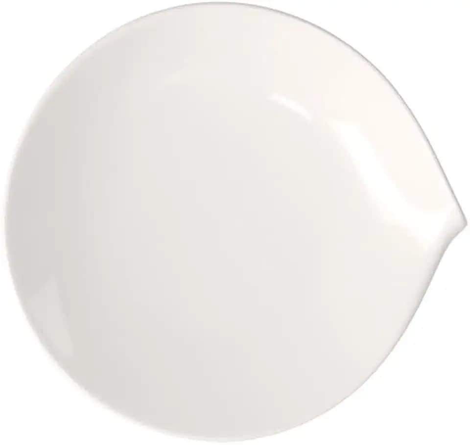 Villeroy & Boch Flow Salad Plate, 9 x 8.5 in, Premium Porcelain, White