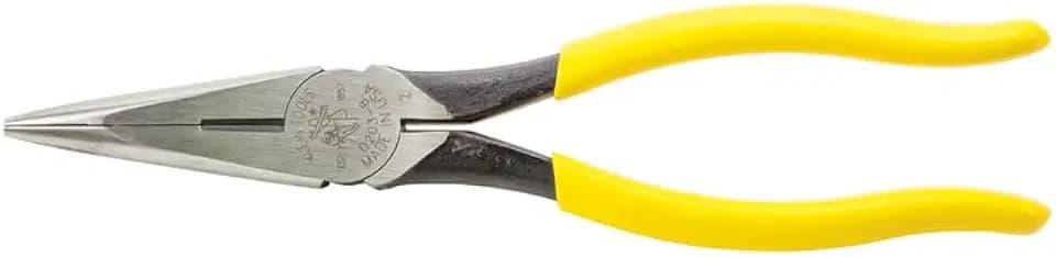 Klein Tools D203-8 Needle Nose Pliers, Long Nose Side Cutters, Alligator Pliers with Extended Handles, 8-Inch