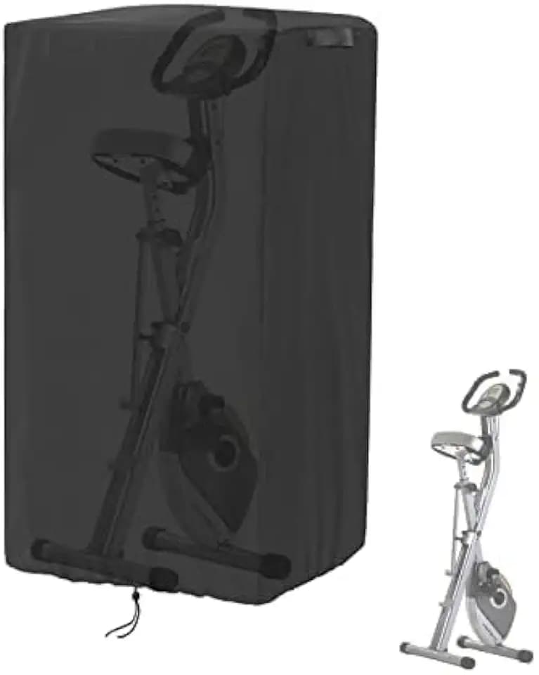 Waterproof Folding Exercise Bike Cover 20"L x 22"W x 56"H Black