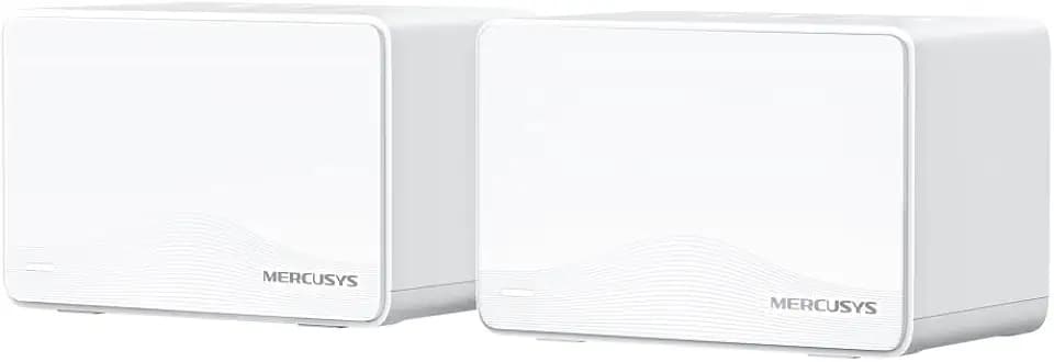 Mercusys Halo H3600BE Mesh WLAN Set (2er-Pack), Wi-Fi 7 BE3600 Dualband-Router & Repeater, 3 × Gigabit-Port pro Einheit, MU-MIMO, WPA3, Kindersicherung, empfohlen für Häuser mit 2–4 Schlafzimmern