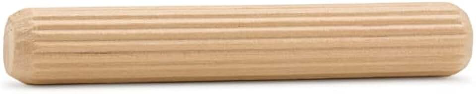 Wooden Dowel Pins 3 x 3/8 inch, Pack of 50 Fluted Dowel Joints for Woodworking, Furniture and Crafts, by Woodpeckers