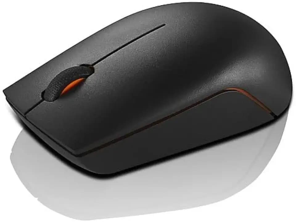 Lenovo 300 kabellose Maus, kompakt, kabellos, Schwarz, 3 Tasten, 1000 DPI