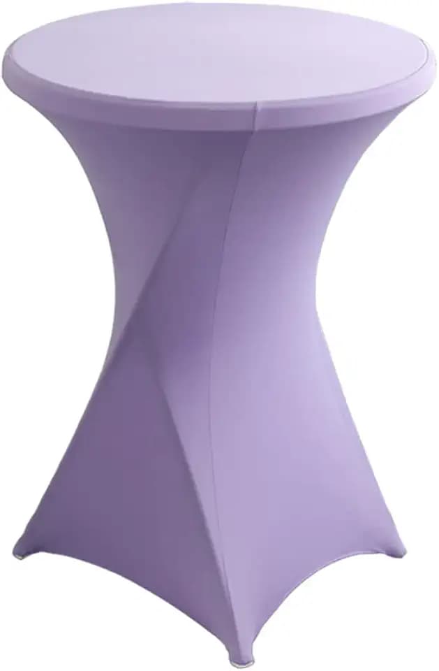Cocktail High Top Table Cover Covers Tablecloth (32" x 43", Light Purple)