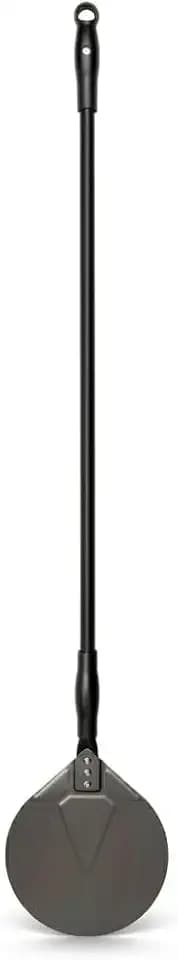 Browne Foodservice Napolitani Stainless Steel 8 Inch Round Pizze Peel, 56 Inch Handle