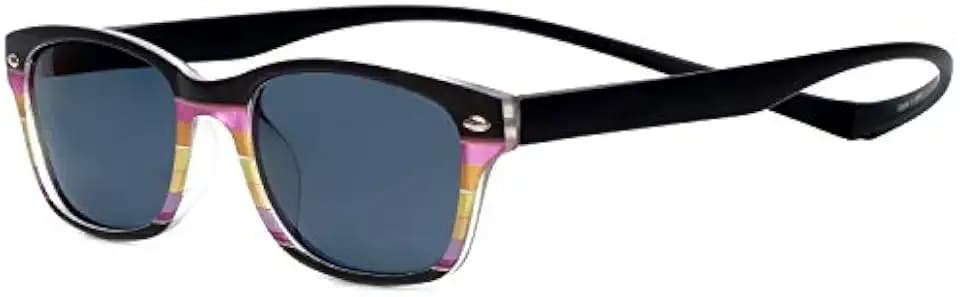 Magz Greenwich Rainbow Black/Grey Polarized Magnetic Sunglasses Clip On Sunglasses Magnetic Rear Connecting | Polarized Sunglasses